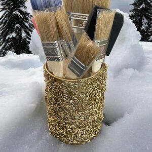 HAND CRAFTED Upcycled Candle Jar ~ 4"x6"